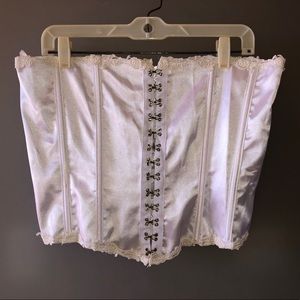 Satin Underbust Waist Cincher Corset Bustier